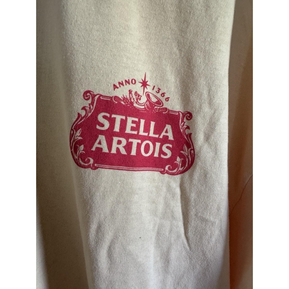 Vintage Stella Beer 600 Years T Shirt Yellow X-Large Cotton Urban Outfitters - Picture 2 of 5
